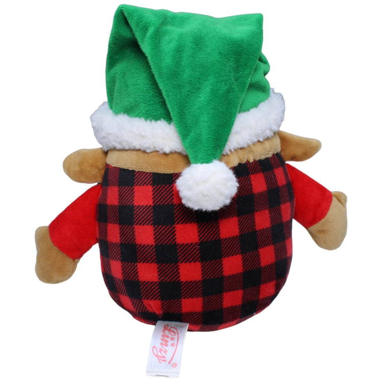 1235666 Linzy Toys Inc. Rentier Wichtel mit grüner Weihnachtsmütze Kuscheltier Kumpel Leo Gebraucht Weihnachten