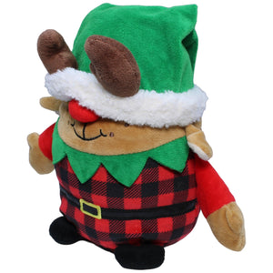 1235666 Linzy Toys Inc. Rentier Wichtel mit grüner Weihnachtsmütze Kuscheltier Kumpel Leo Gebraucht Weihnachten