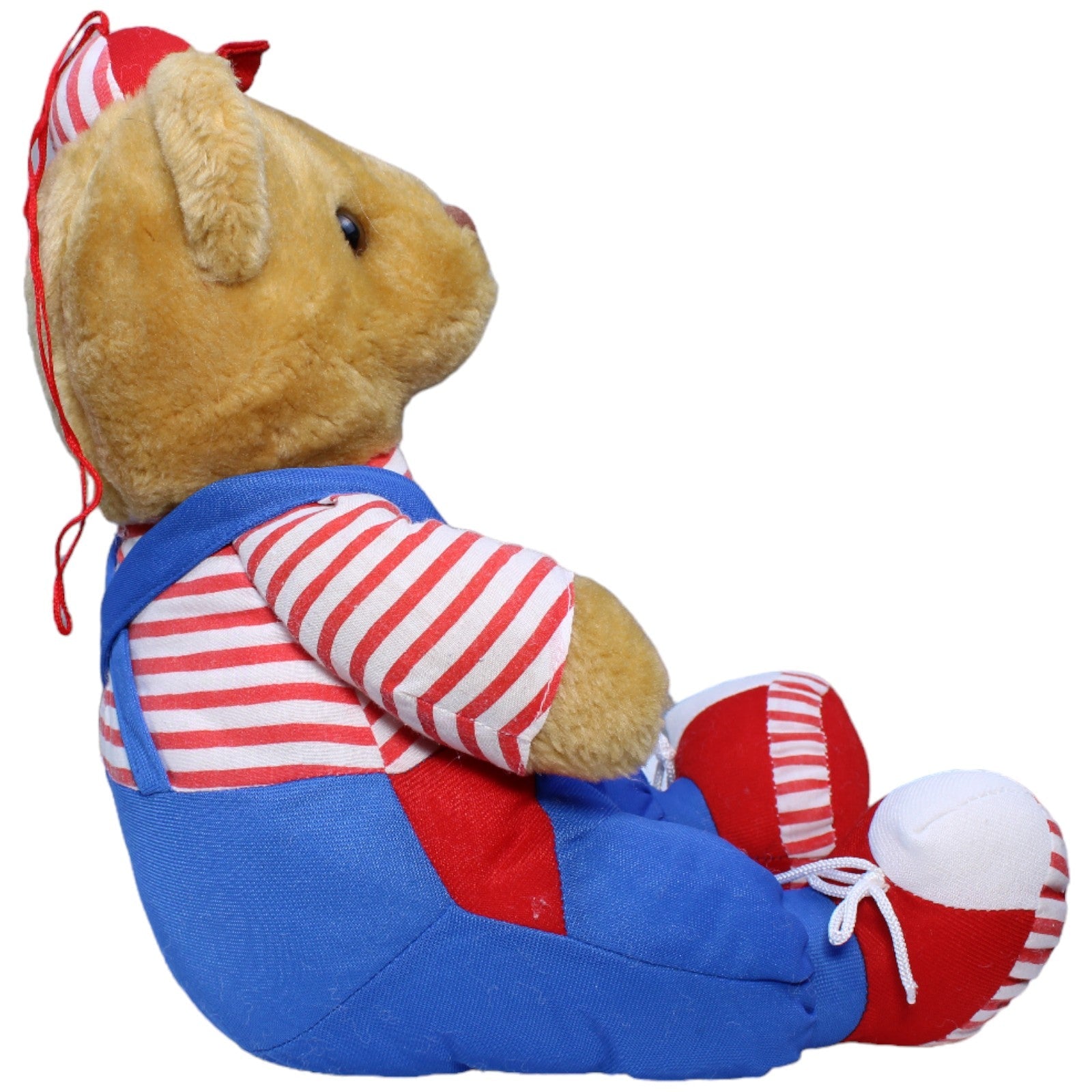 1235668 Magomora Vintage XL Teddybär mit blauer Latzhose Kuscheltier Kumpel Leo Bär Gebraucht Teddy