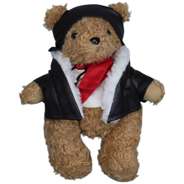 1235677 Unbekannt Flieger - Teddybär mit Lederjacke & Fliegerhaube Kuscheltier Kumpel Leo Bär Gebraucht Teddy