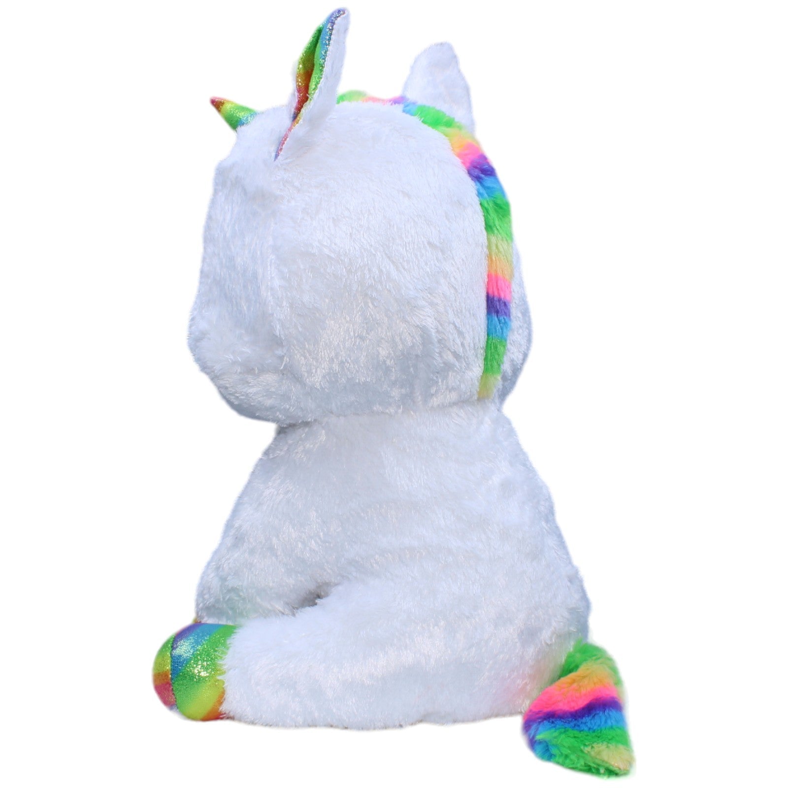 1235699 TY XL Einhorn Pixy, weiß Kuscheltier Kumpel Leo Fantasy Gebraucht Glubschi