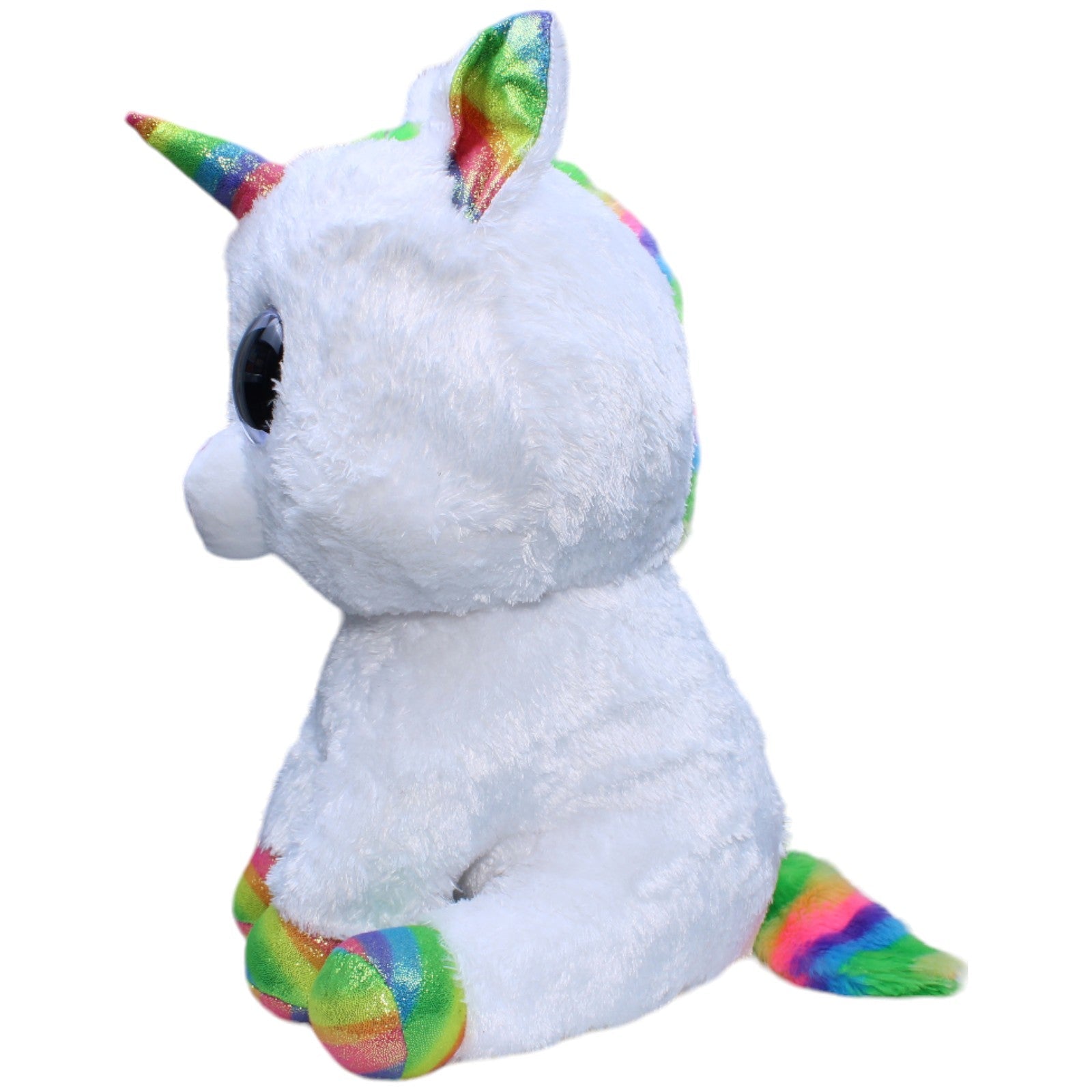 1235699 TY XL Einhorn Pixy, weiß Kuscheltier Kumpel Leo Fantasy Gebraucht Glubschi