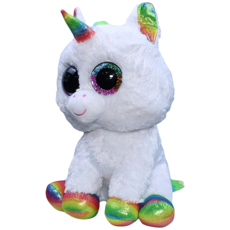 1235699 TY XL Einhorn Pixy, weiß Kuscheltier Kumpel Leo Fantasy Gebraucht Glubschi