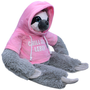 1235750 Flos Toys XL Faultier mit " Chill dein Leben" Pullover Kuscheltier Kumpel Leo Gebraucht Glubschi Hund