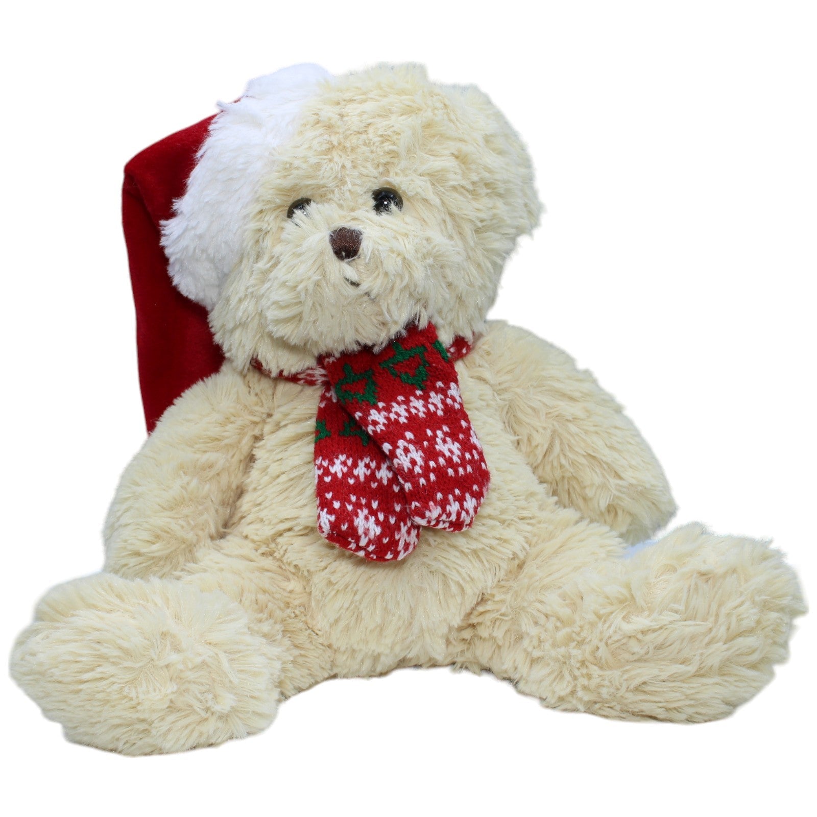 1235754 Magomora Weihnachts - Teddybär mit Mütze und Schal, hellbraun Kuscheltier Kumpel Leo Bär Gebraucht Teddy