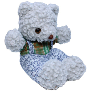 1235759 Hach Kuscheliger Teddybär mit Latzhose, grau Kuscheltier Kumpel Leo Bär Gebraucht Teddy