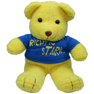 1235763 Original Richter Bär Gelber Teddybär mit T - Shirt "Richtig Stark.", groß Kuscheltier Kumpel Leo Bär Gebraucht Teddy