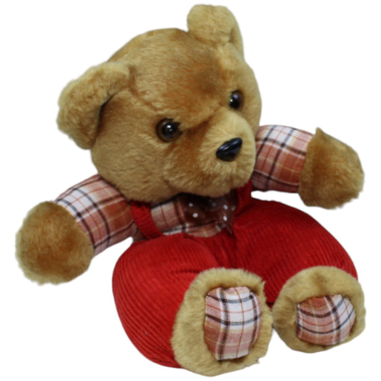 1235788 Hoffmann Spielwaren Vintage, Süßer Teddybär in roter Latzhose Kuscheltier Kumpel Leo Gebraucht Vintage