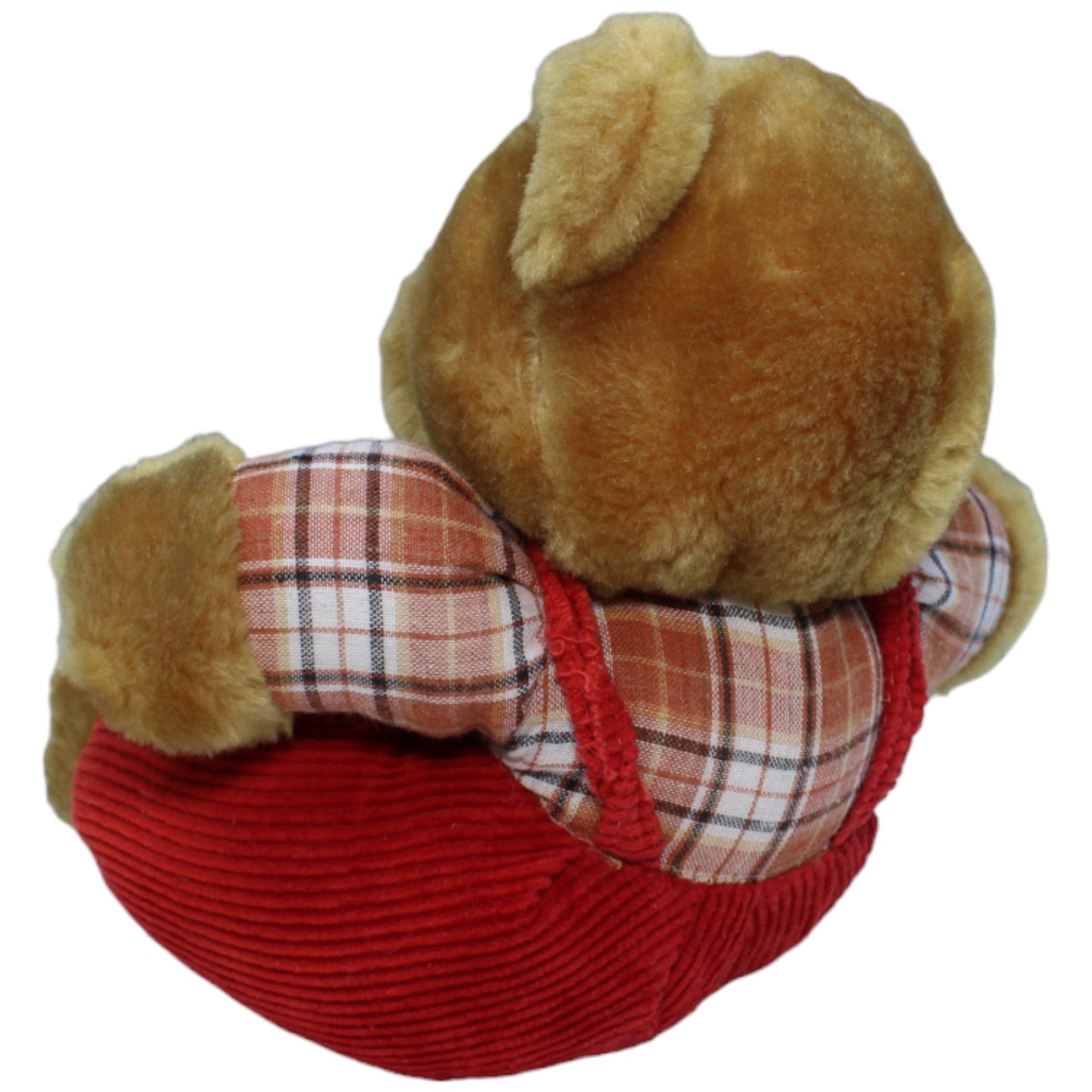 1235788 Hoffmann Spielwaren Vintage, Süßer Teddybär in roter Latzhose Kuscheltier Kumpel Leo Gebraucht Vintage