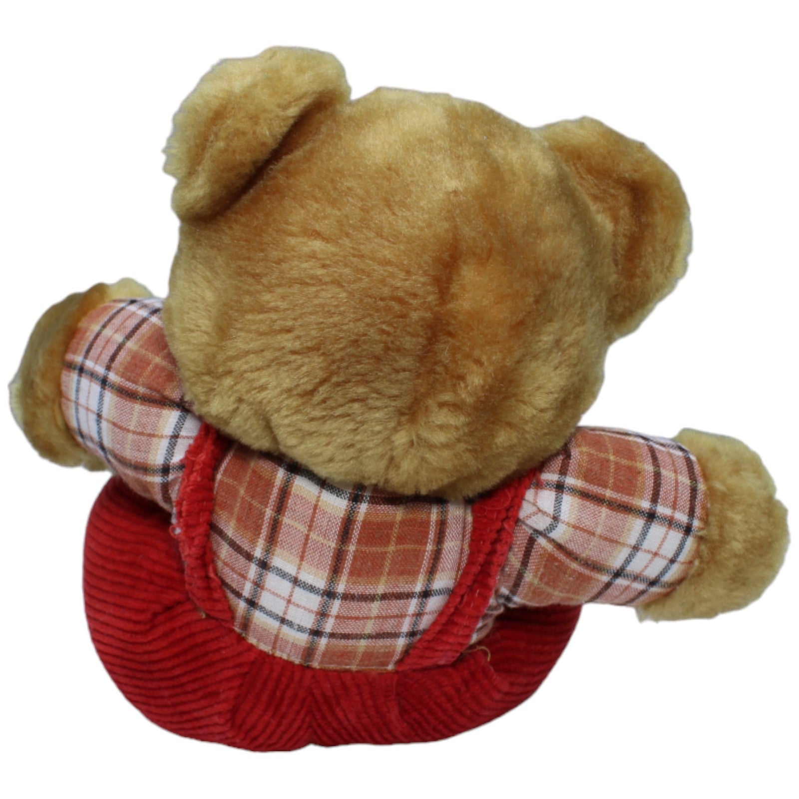 1235788 Hoffmann Spielwaren Vintage, Süßer Teddybär in roter Latzhose Kuscheltier Kumpel Leo Gebraucht Vintage