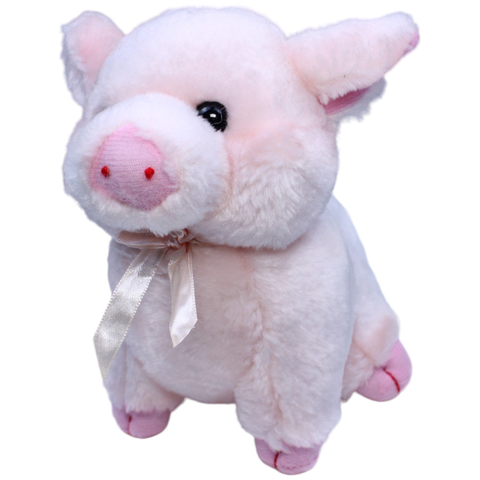 1235802 Heunec Rosa Schwein, stehend Kuscheltier Kumpel Leo Gebraucht Glücksschwein Silvester