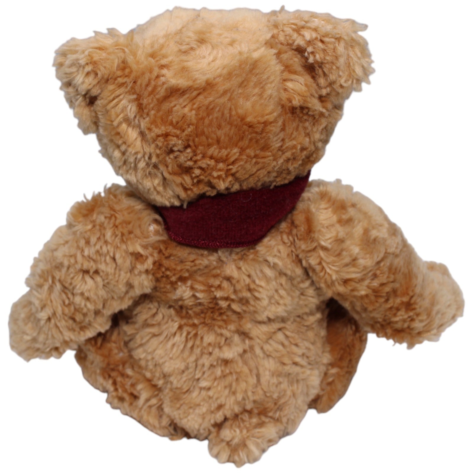 1235807 Douglas Douglas Teddybär mit weinrotem Schal, sitzend Kuscheltier Kumpel Leo Bär Gebraucht