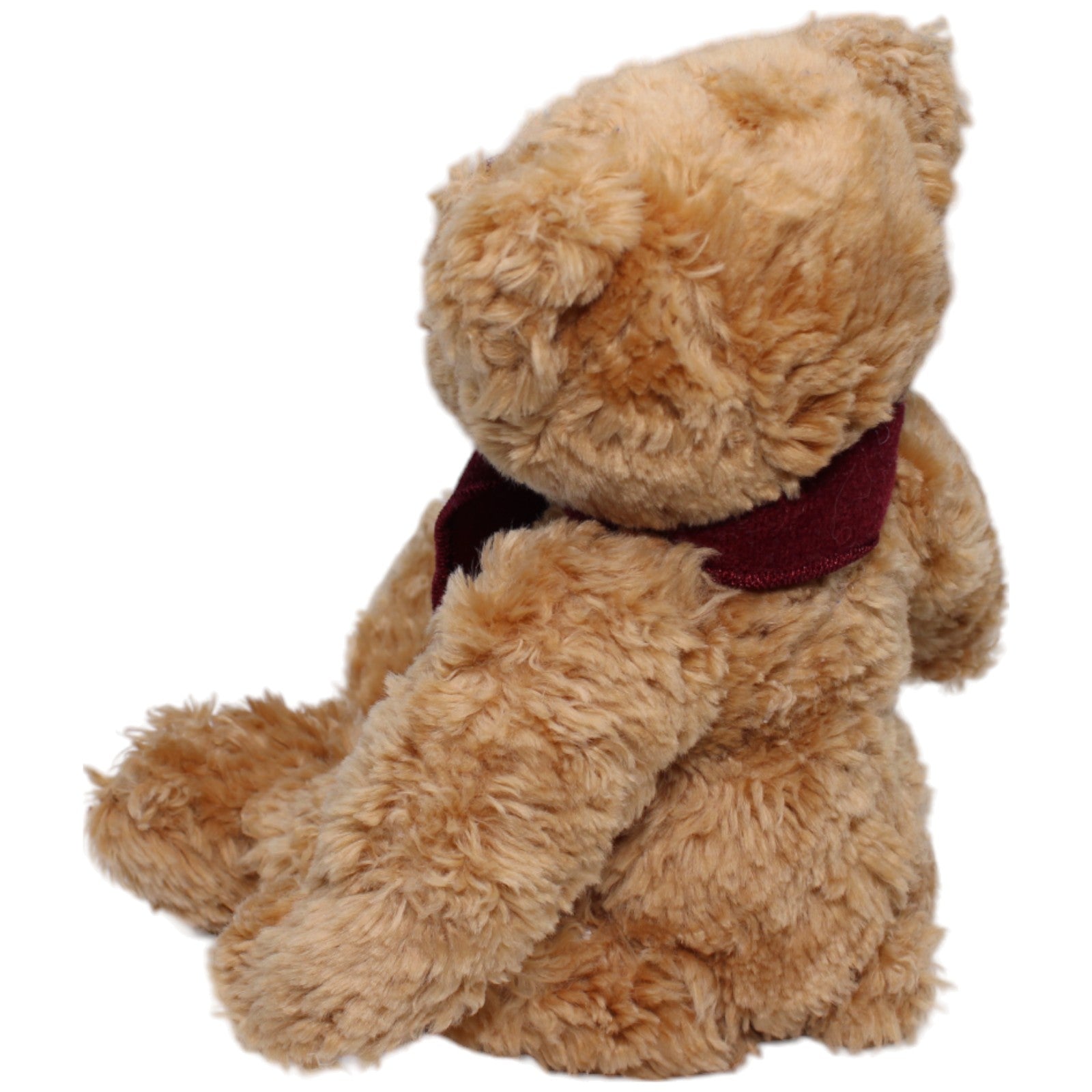 1235807 Douglas Douglas Teddybär mit weinrotem Schal, sitzend Kuscheltier Kumpel Leo Bär Gebraucht