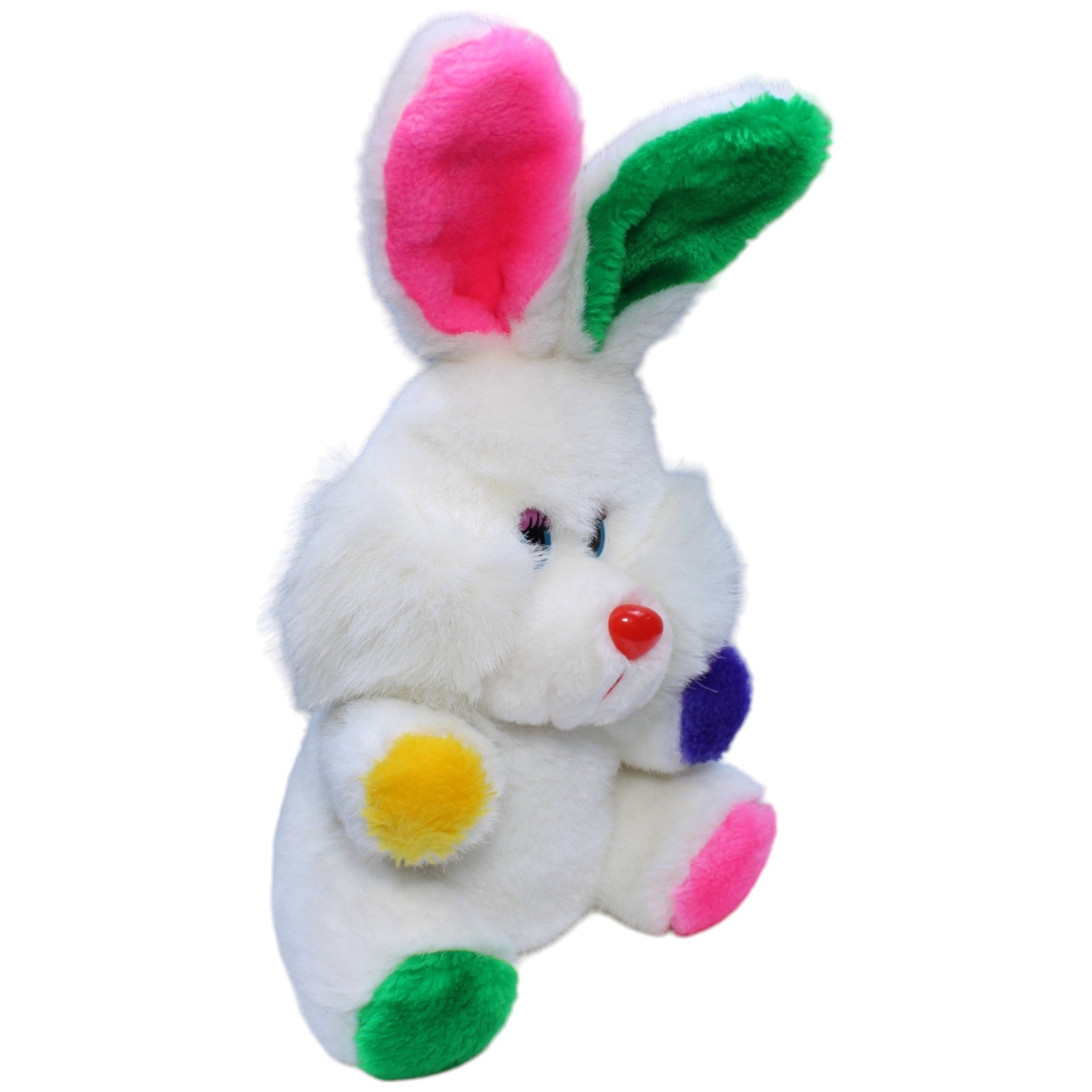 1235816 WIKO Weißer Hase mit großen bunten Ohren Kuscheltier Kumpel Leo Gebraucht