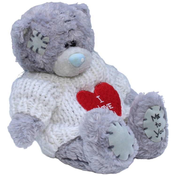 1235830 Carte Blanche Me to You Teddy mit Pullover " I love you ", grau Kuscheltier Kumpel Leo Bär Gebraucht Teddybär