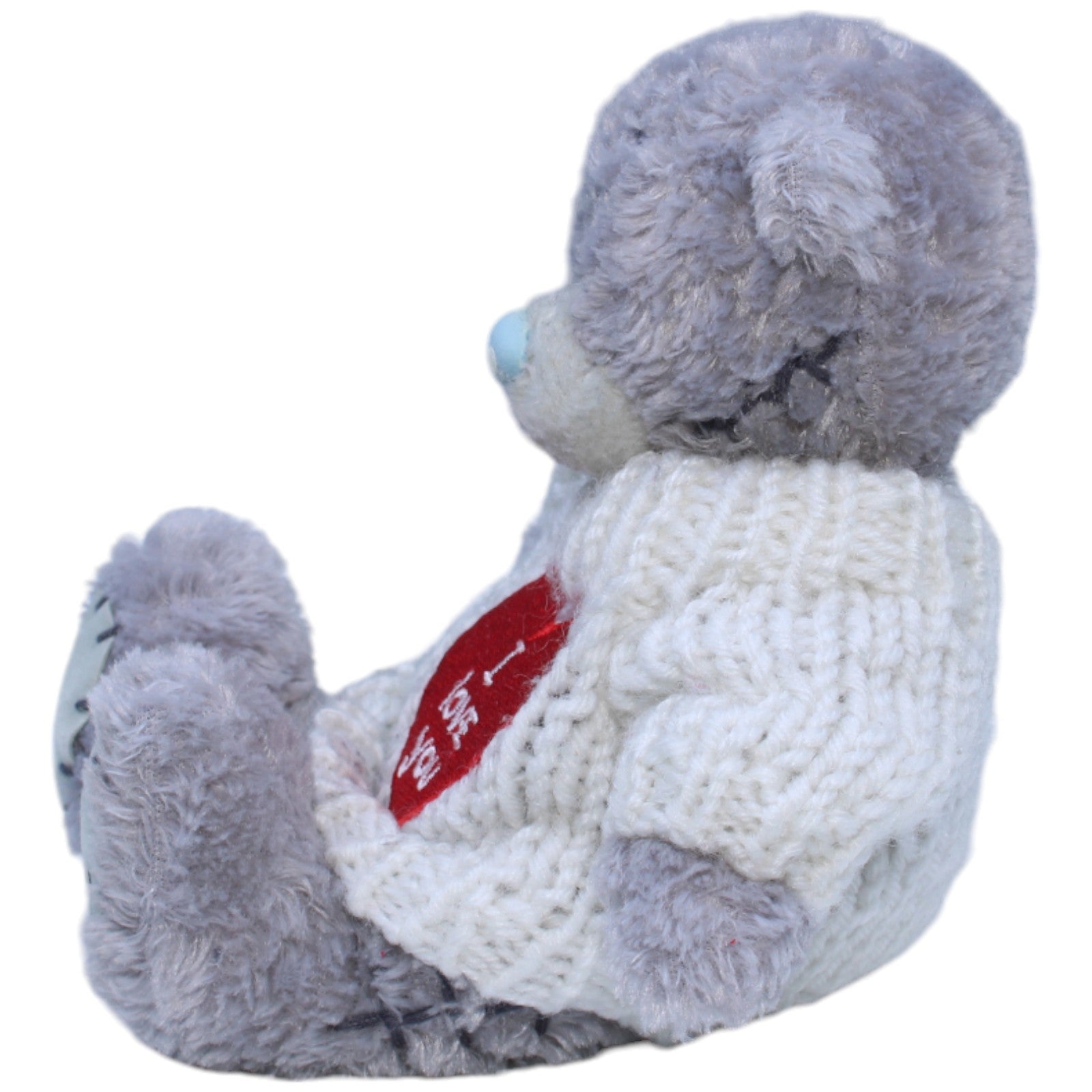 1235830 Carte Blanche Me to You Teddy mit Pullover " I love you ", grau Kuscheltier Kumpel Leo Bär Gebraucht Teddybär