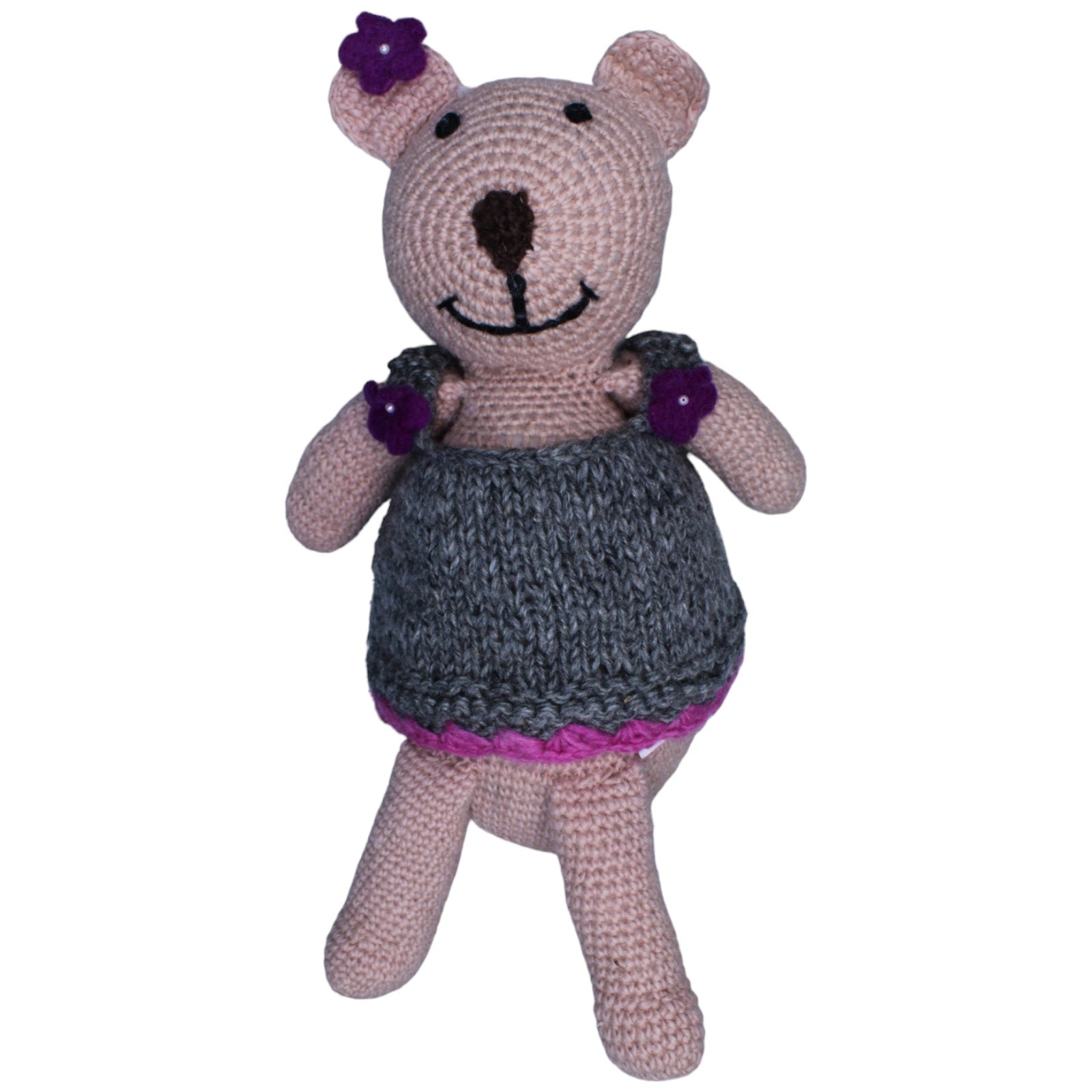 1235835 En Gry & Sif XL Teddybär aus Schafswolle, gehäkelt Kuscheltier Kumpel Leo Gebraucht