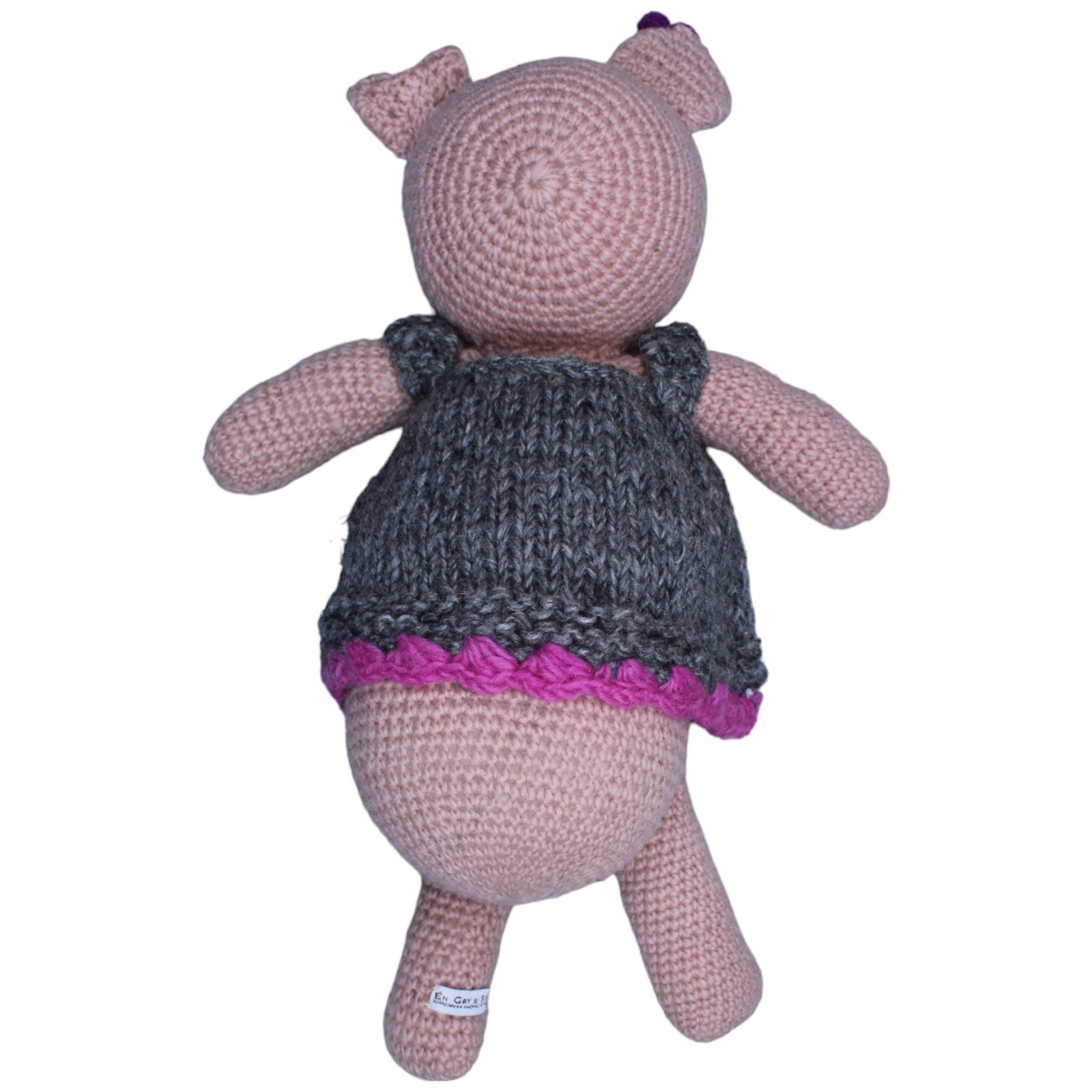 1235835 En Gry & Sif XL Teddybär aus Schafswolle, gehäkelt Kuscheltier Kumpel Leo Gebraucht