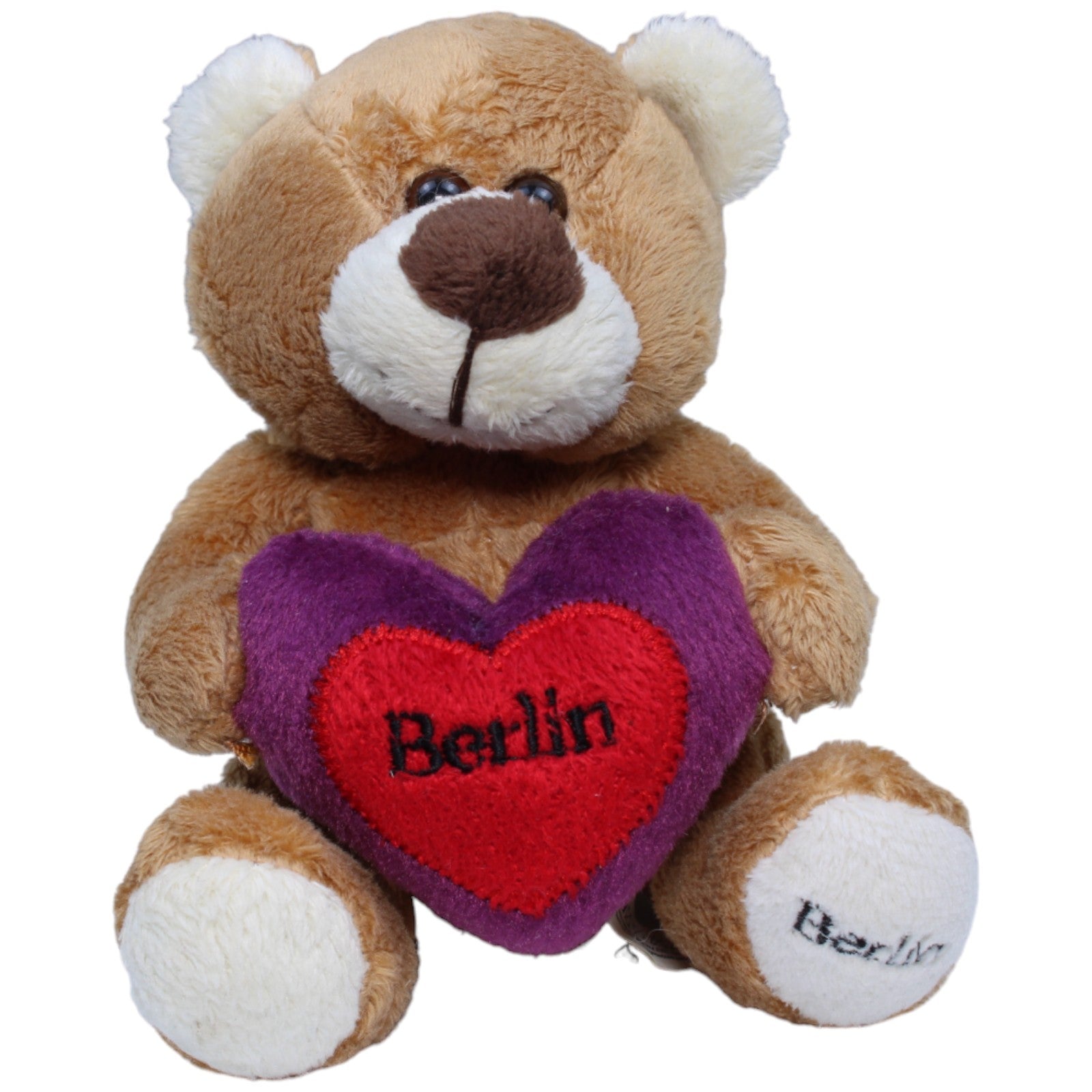 1235886 MUDDASTADT GmbH Berlin Bär mit Herz, hellbraun Kuscheltier Kumpel Leo Bär Gebraucht Teddy