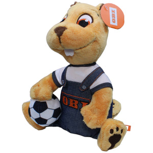 1235892 Euromate Maskottchen, OBI Fußball - Biber Kuscheltier Kumpel Leo neu