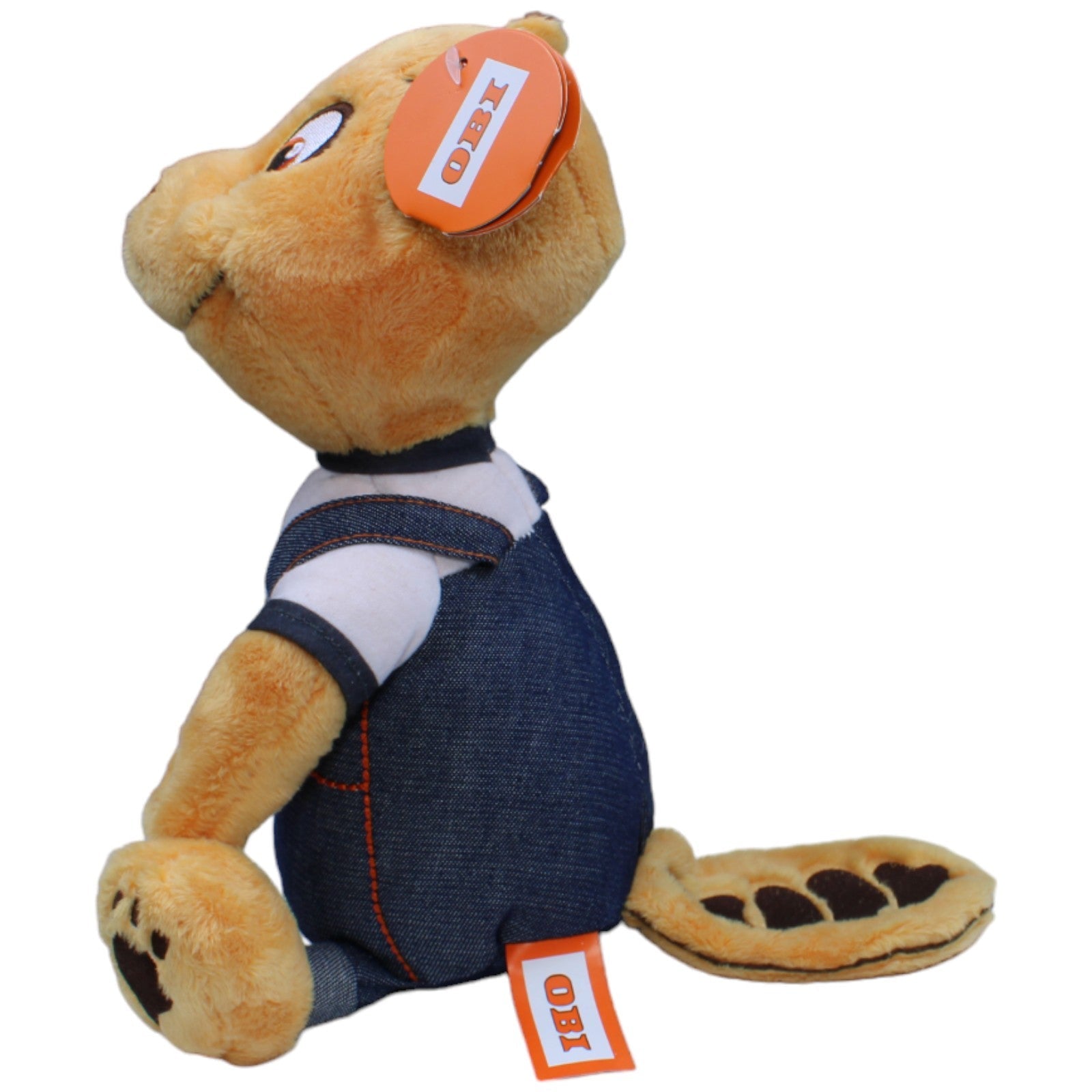 1235892 Euromate Maskottchen, OBI Fußball - Biber Kuscheltier Kumpel Leo neu