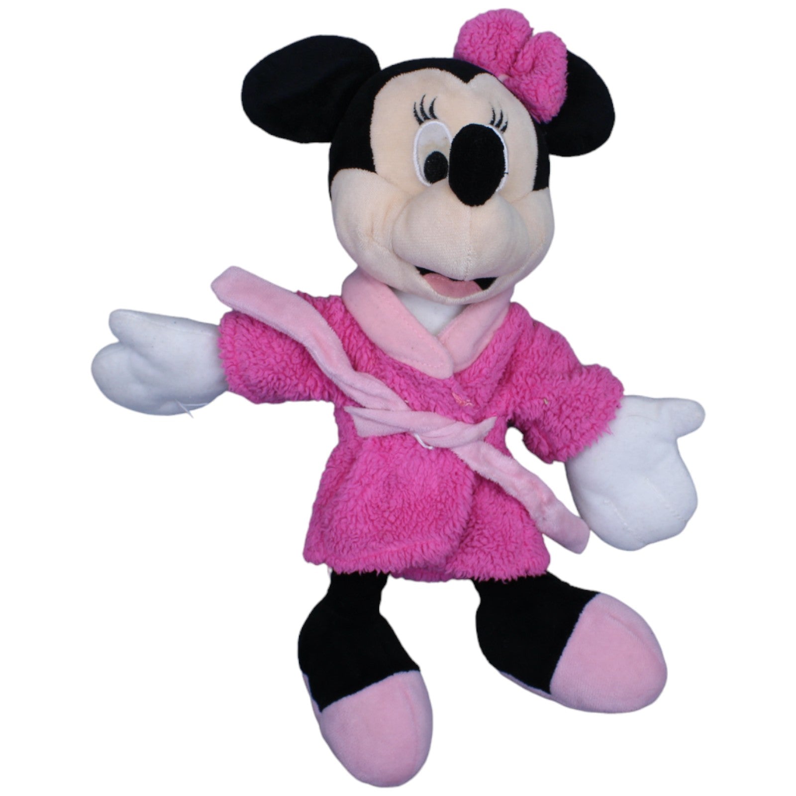 1235930 Nicotoy Disney Minnie Maus in rosa Bademantel Kuscheltier Kumpel Leo Gebraucht