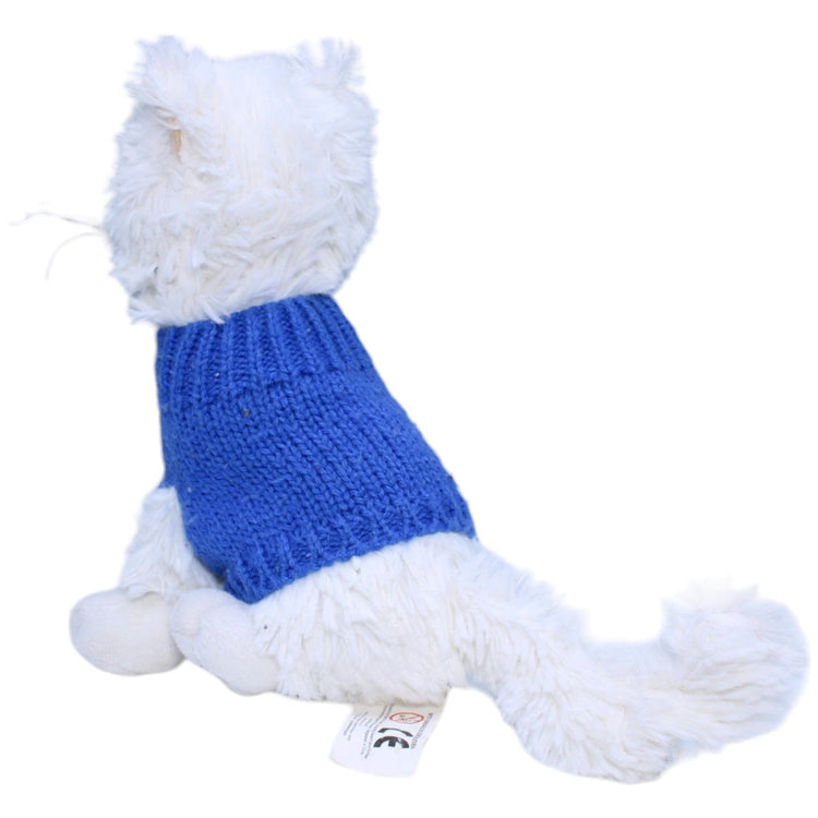 1235961 Softis Katze mit blauer Pullunder, sitzend Kuscheltier Kumpel Leo Gebraucht