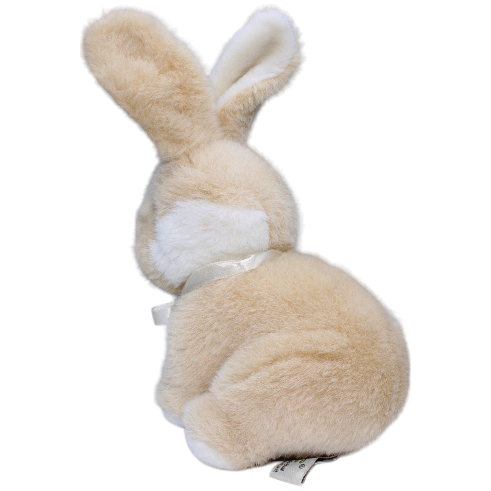 1235966 Heunec Hase mit weißer Schleife, sitzend Kuscheltier Kumpel Leo Gebraucht Kaninchen