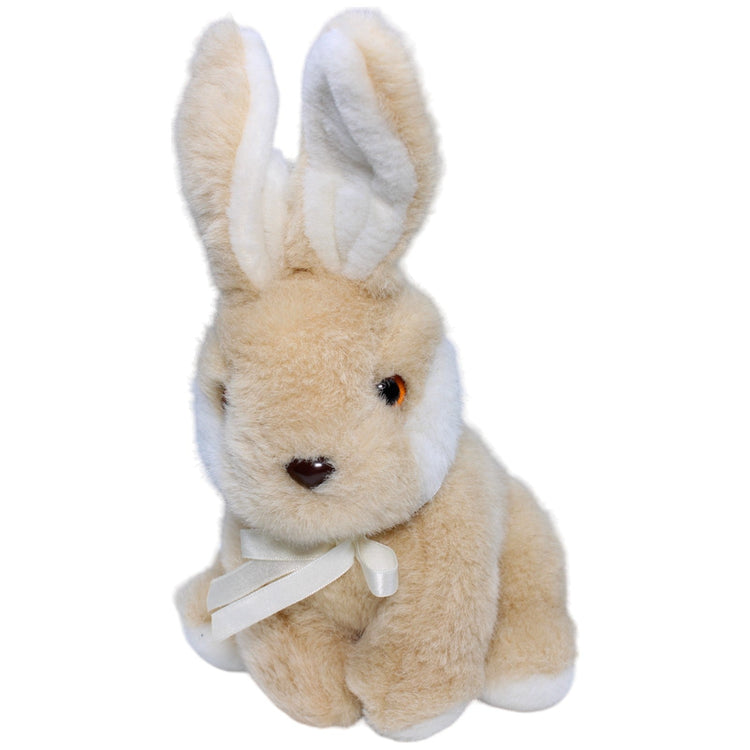 1235966 Heunec Hase mit weißer Schleife, sitzend Kuscheltier Kumpel Leo Gebraucht Kaninchen