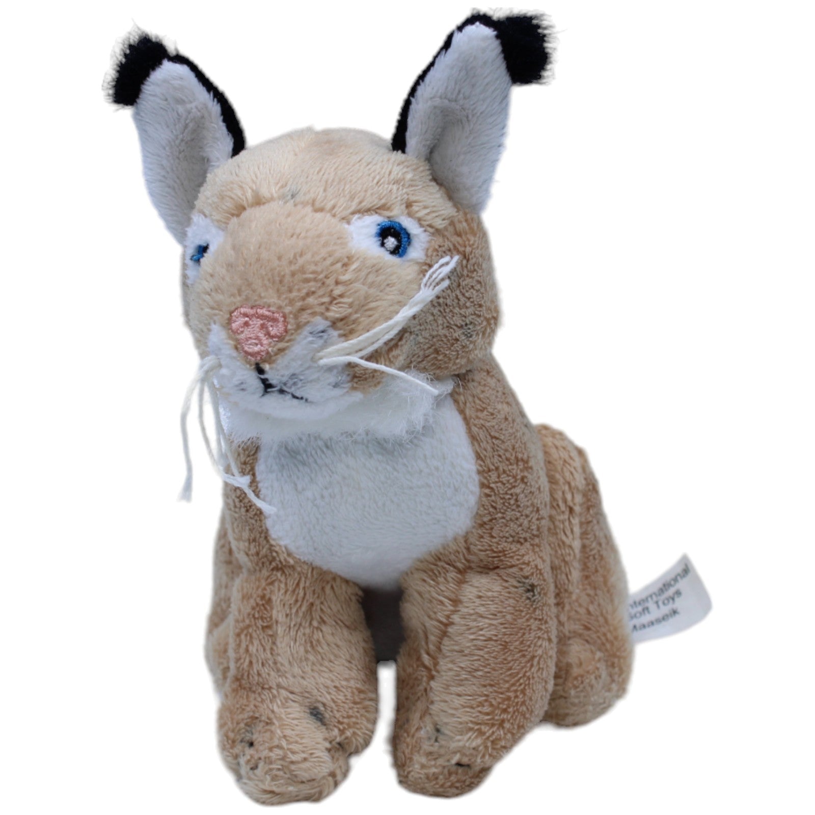 1235989 PIA International Soft Toys Luchs sitzend, klein Kuscheltier Kumpel Leo Gebraucht