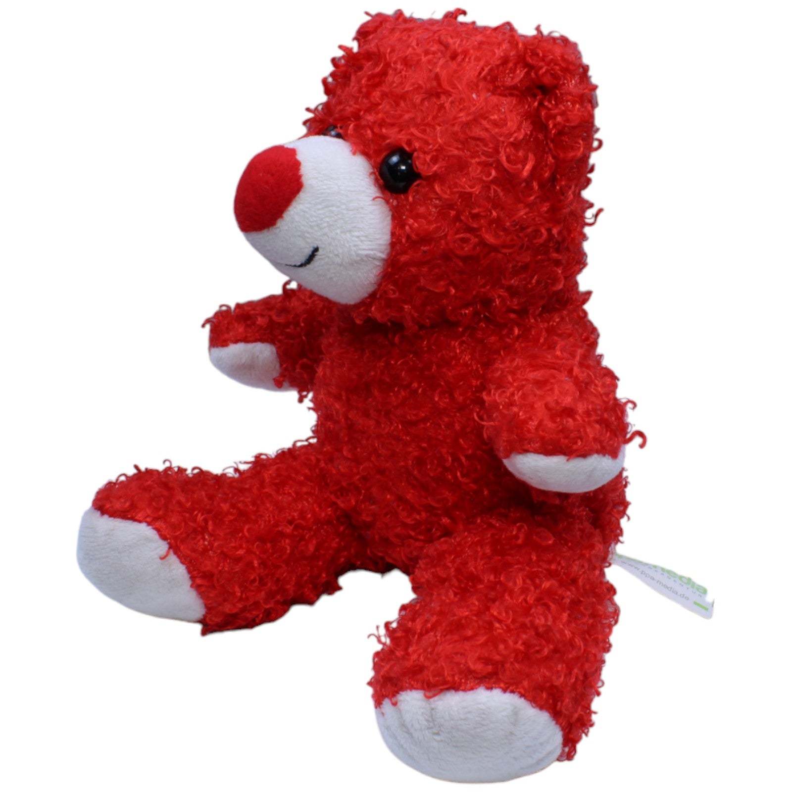 1236001 Promo Plüsch ppa media, roter Teddybär Kuscheltier Kumpel Leo Gebraucht