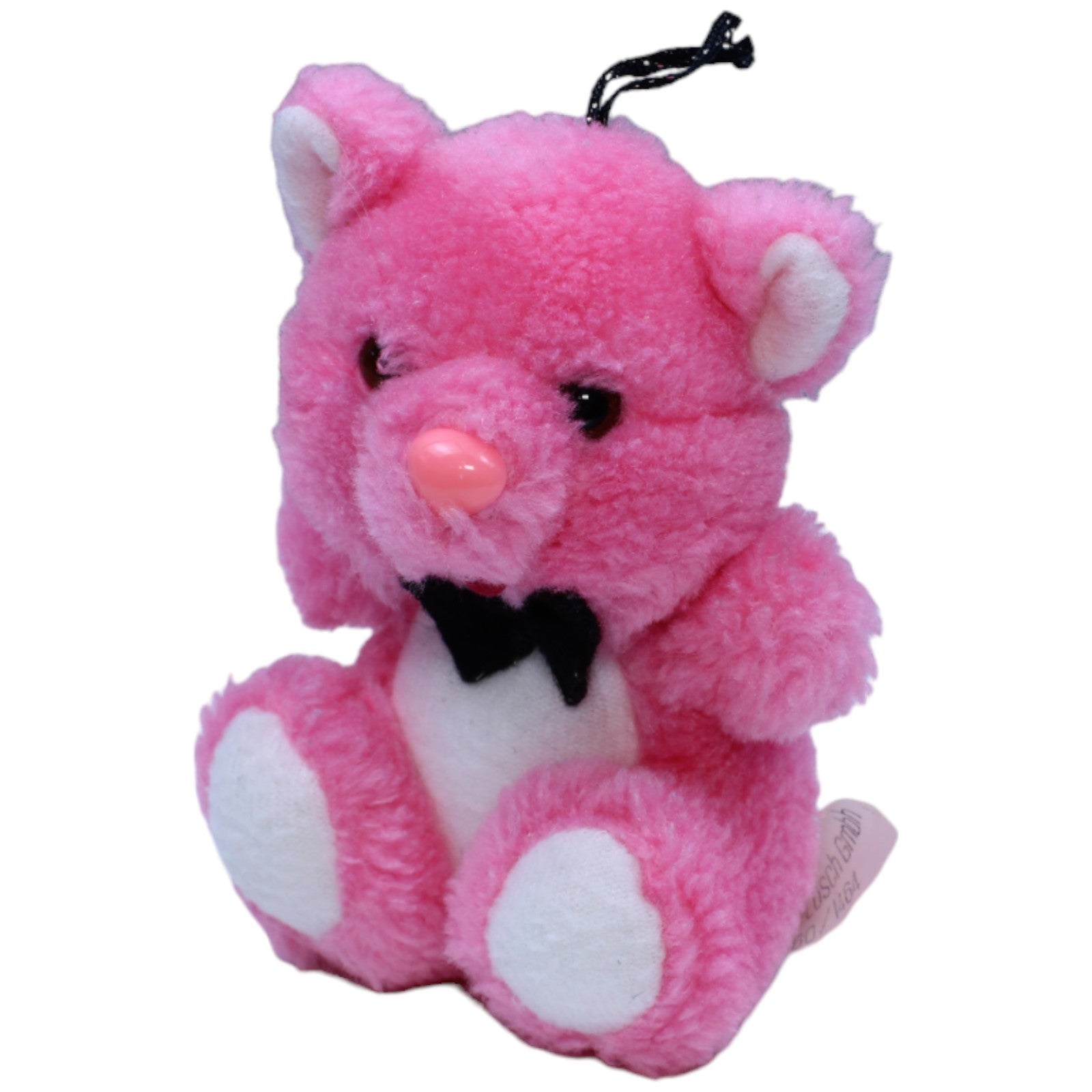 1236005 BSB Plüsch Rosa Teddybär mit Fliege, klein Kuscheltier Kumpel Leo Gebraucht