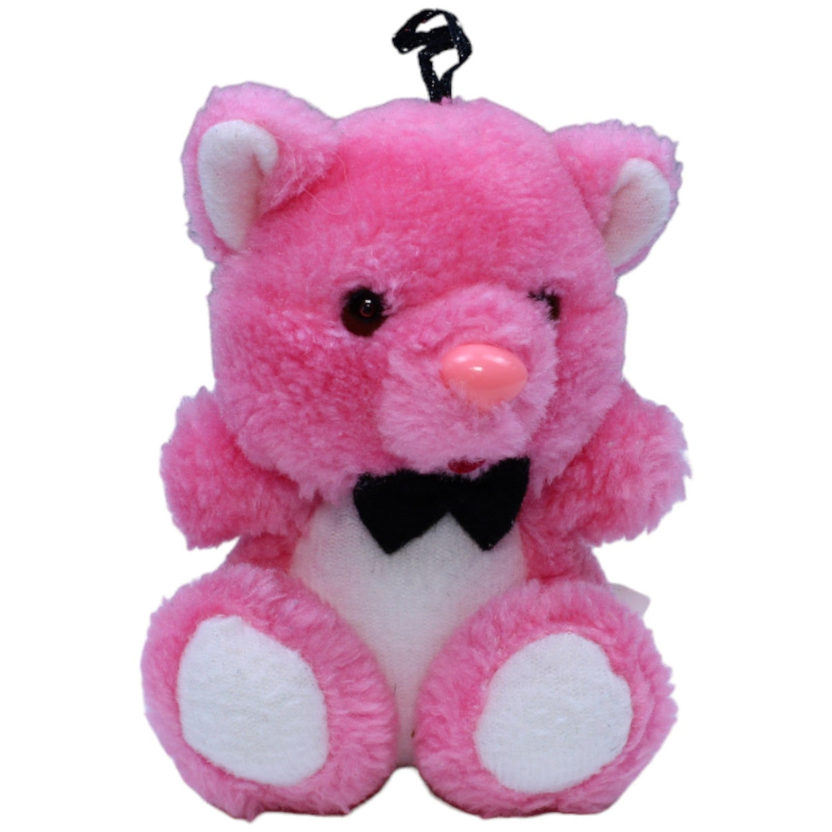 1236005 BSB Plüsch Rosa Teddybär mit Fliege, klein Kuscheltier Kumpel Leo Gebraucht