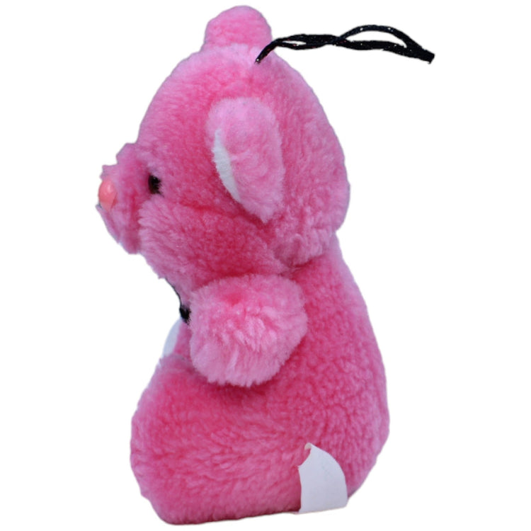 1236005 BSB Plüsch Rosa Teddybär mit Fliege, klein Kuscheltier Kumpel Leo Gebraucht