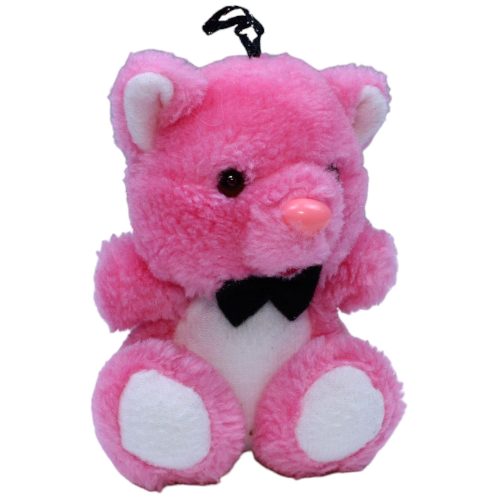 1236005 BSB Plüsch Rosa Teddybär mit Fliege, klein Kuscheltier Kumpel Leo Gebraucht