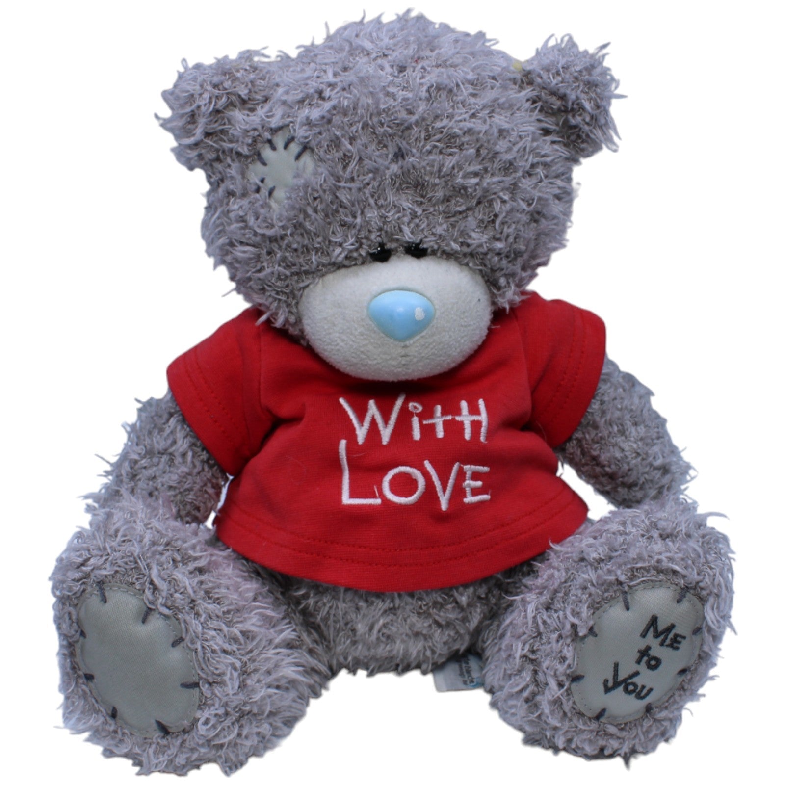 1236015 Carte Blanche Me to You, Teddy mit T - Shirt "WITH LOVE" grau Kuscheltier Kumpel Leo Bär Gebraucht Teddybär