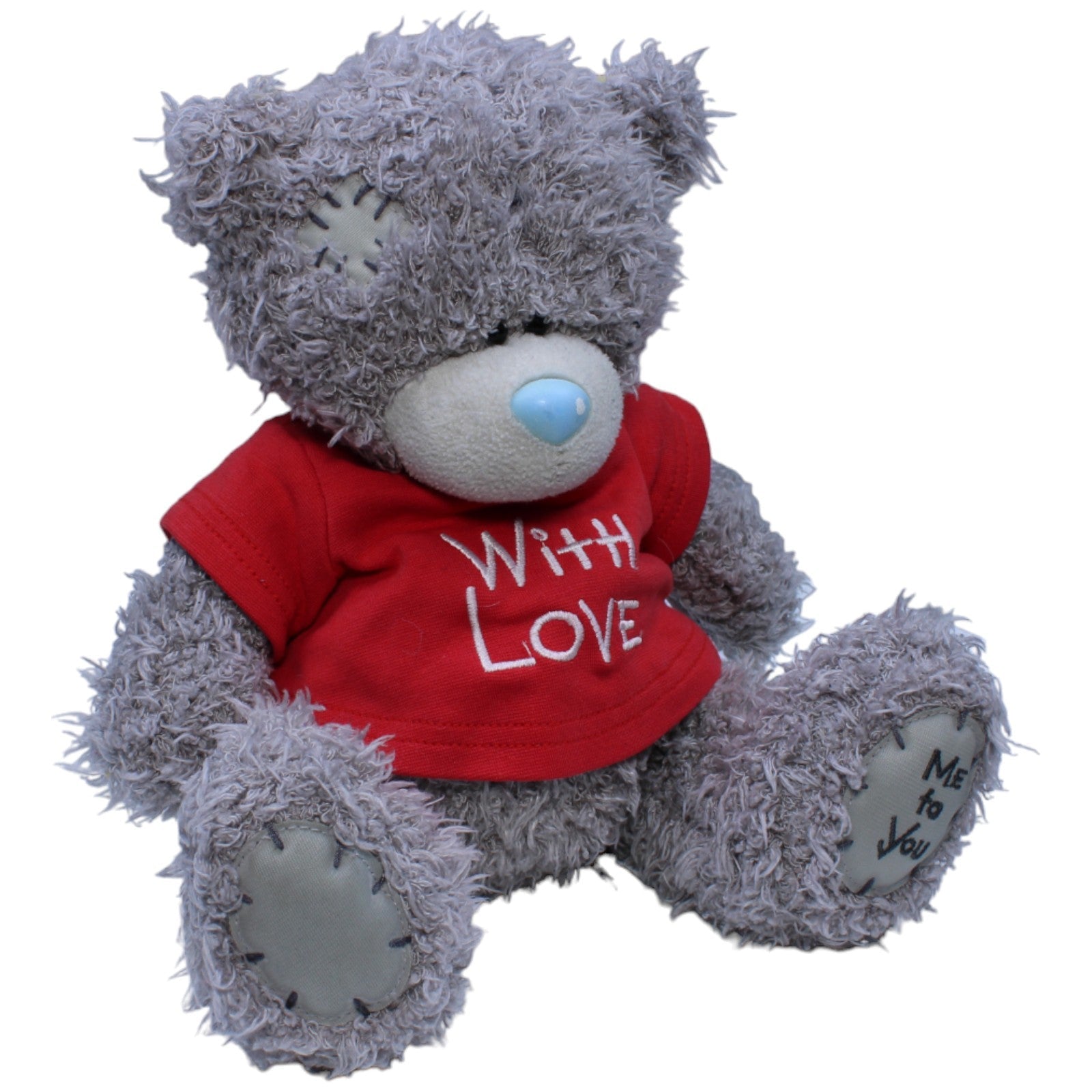 1236015 Carte Blanche Me to You, Teddy mit T - Shirt "WITH LOVE" grau Kuscheltier Kumpel Leo Bär Gebraucht Teddybär