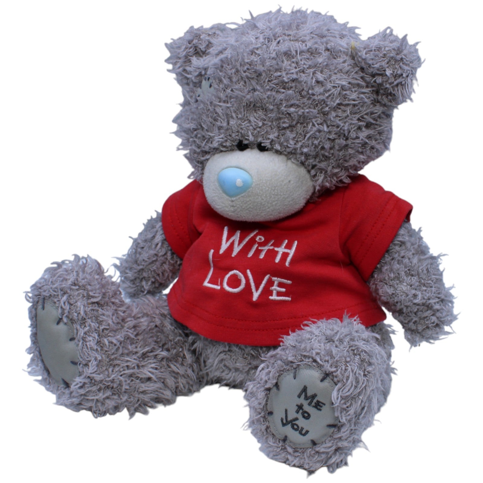 1236015 Carte Blanche Me to You, Teddy mit T - Shirt "WITH LOVE" grau Kuscheltier Kumpel Leo Bär Gebraucht Teddybär