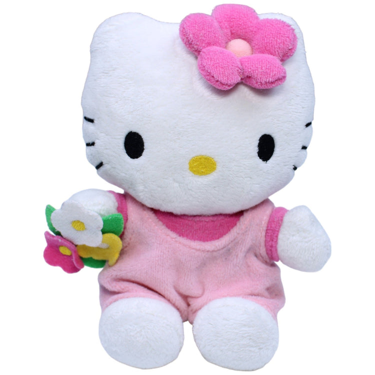 1236037 Sanrio Hello Kitty mit Blumenkleid Kuscheltier Kumpel Leo Gebraucht Katze