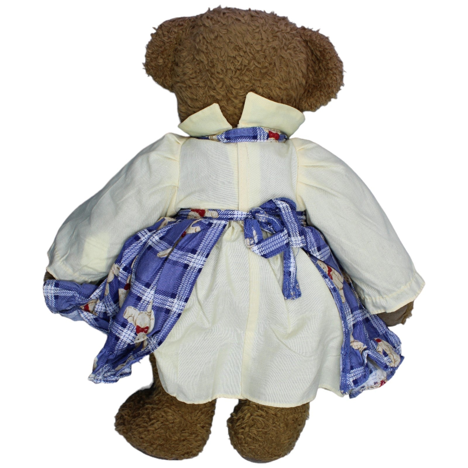 1236047 Eduscho Großer Vintage Teddybär mit beweglichen Gliedern im Schürzenkleid Kuscheltier Kumpel Leo Gebraucht