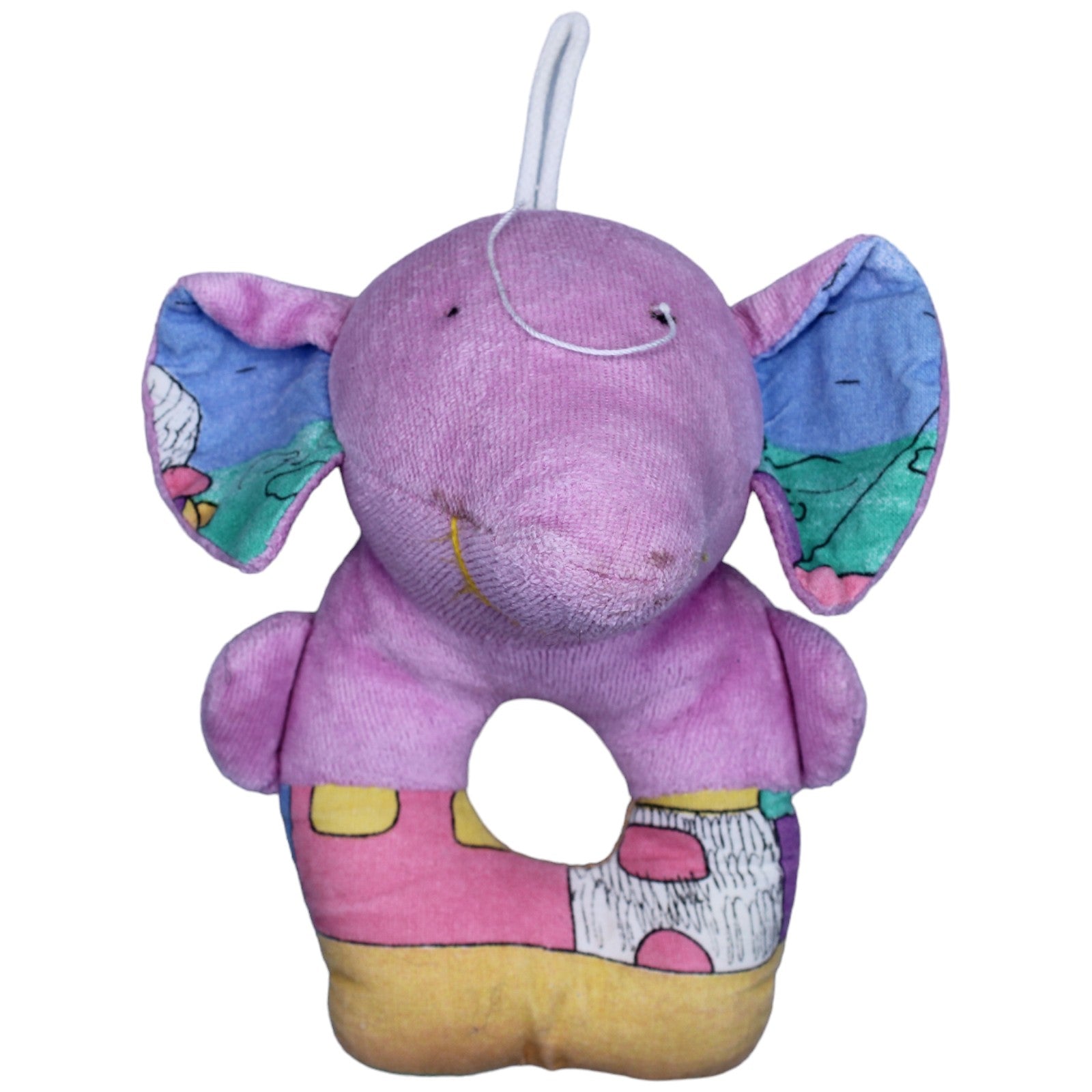 1236058 Unbekannt Greifling mit Rassel, Patchwork - Elefant lila Greifling Kumpel Leo Gebraucht