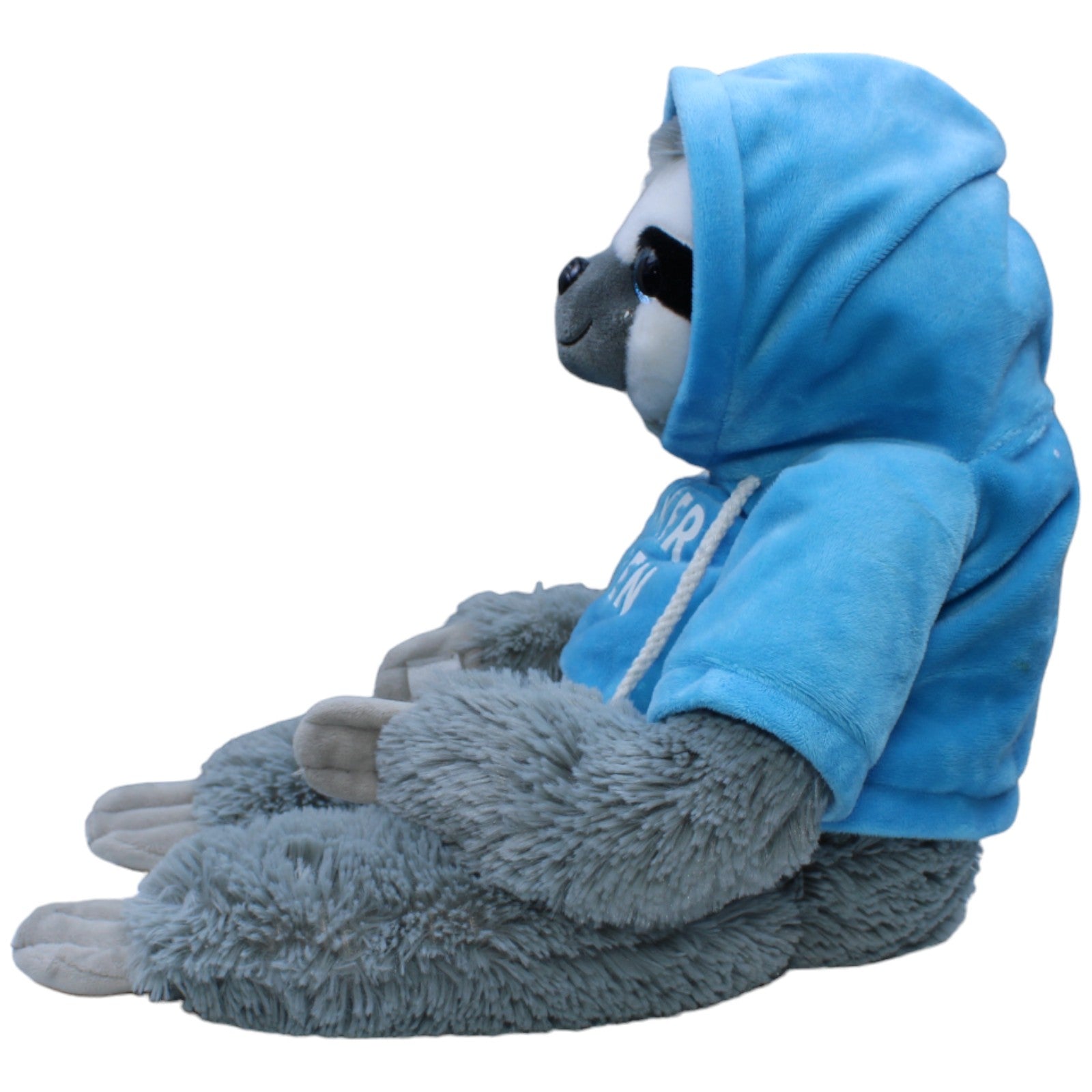 1236139 Flos Toys XL Faultier mit " Locker Bleiben " Pullover Kuscheltier Kumpel Leo Gebraucht Glubschi