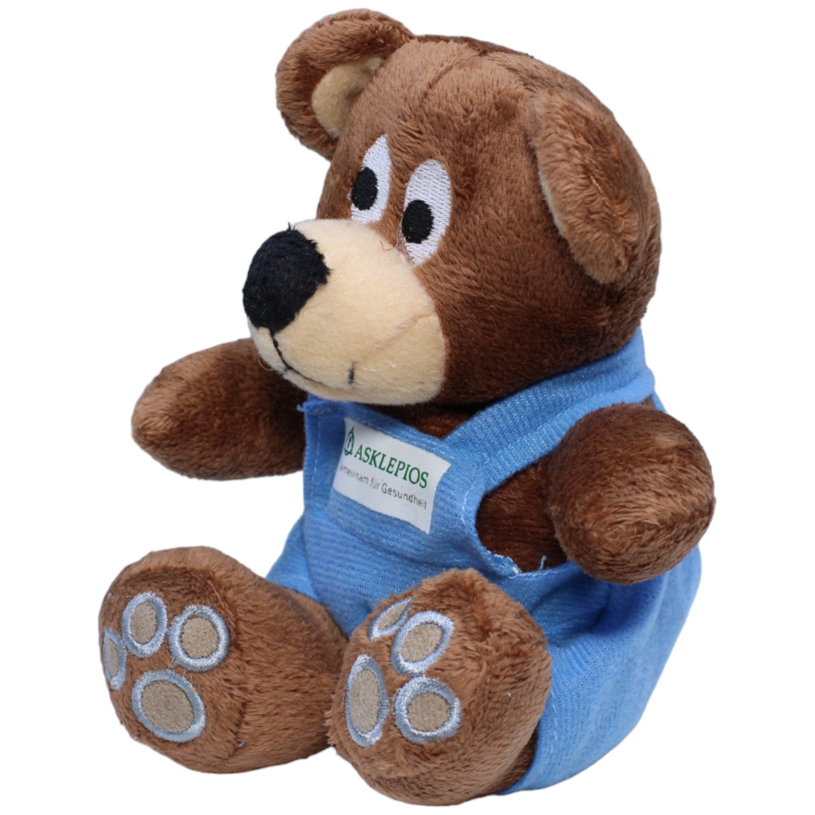 1236141 Unbekannt Asklepios Teddybär mit blauer Latzhose Kuscheltier Kumpel Leo Bär neu Teddy