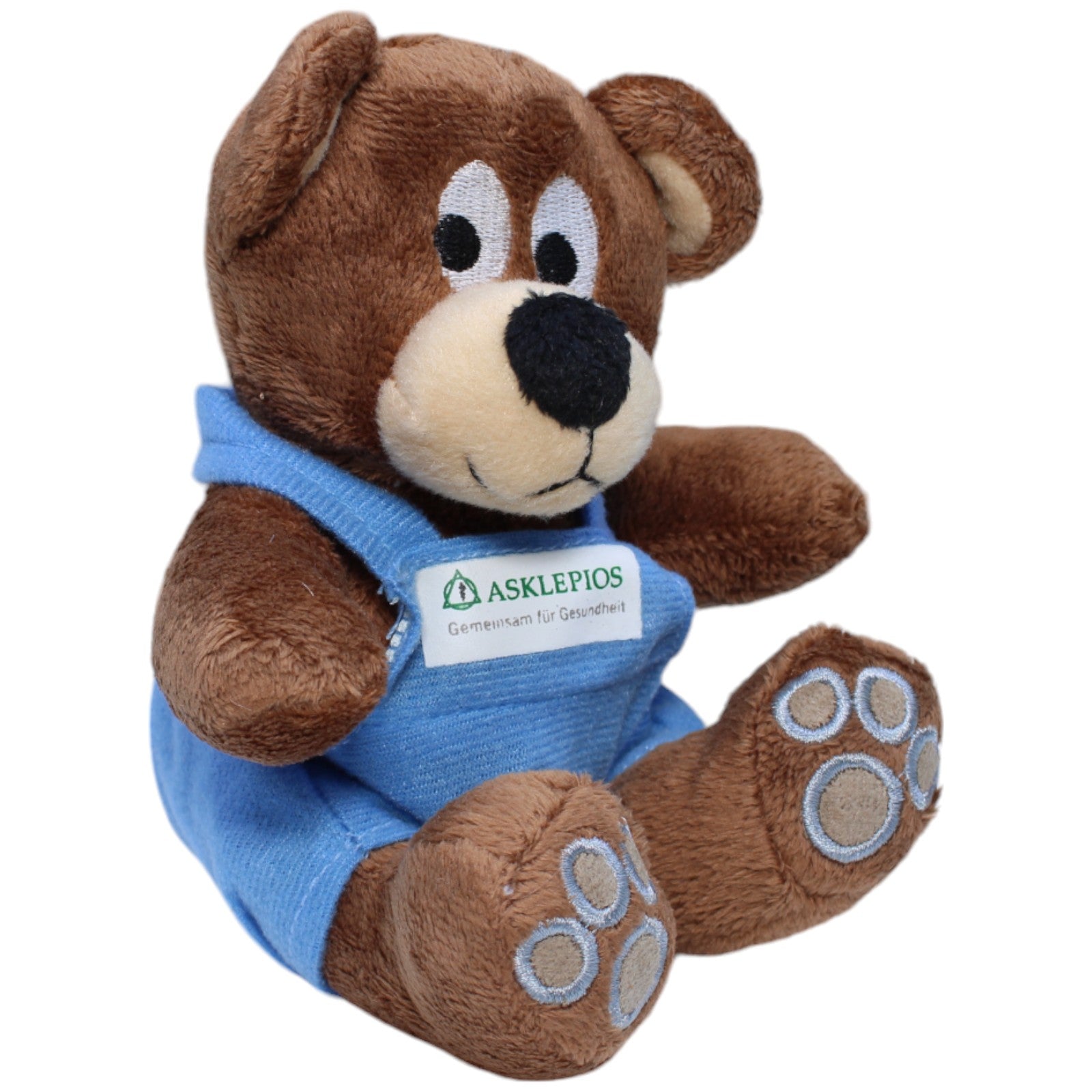 1236141 Unbekannt Asklepios Teddybär mit blauer Latzhose Kuscheltier Kumpel Leo Bär neu Teddy