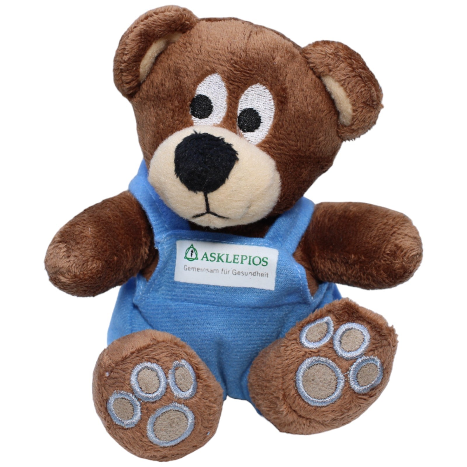 1236141 Unbekannt Asklepios Teddybär mit blauer Latzhose Kuscheltier Kumpel Leo Bär neu Teddy