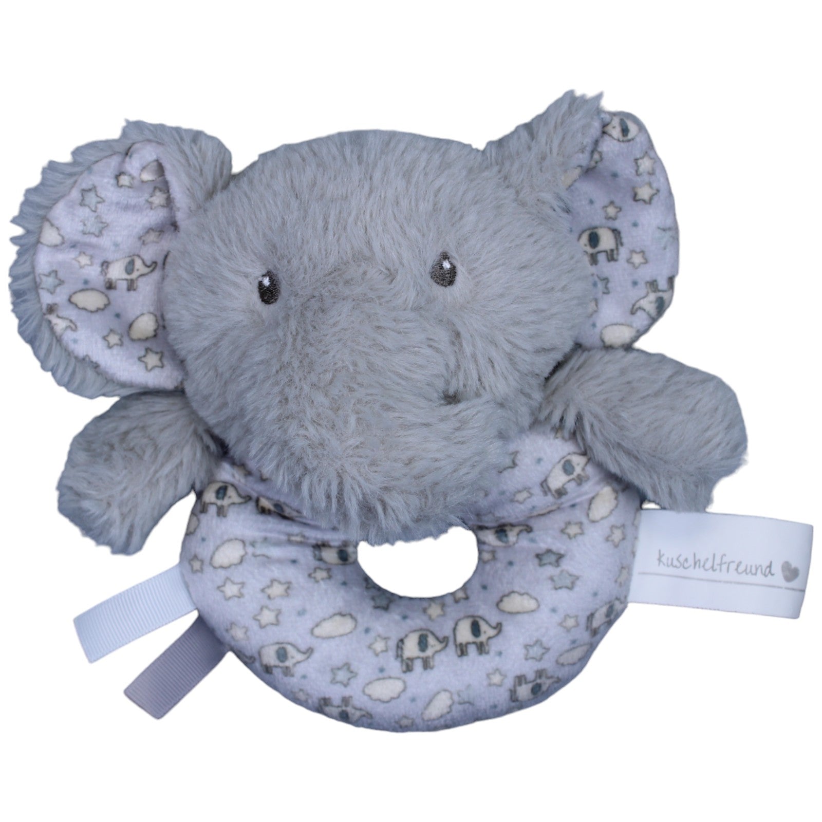 1236201 TEDI Kuschelfreund Greifling mit Glocke, Elefant Greifling Kumpel Leo Gebraucht