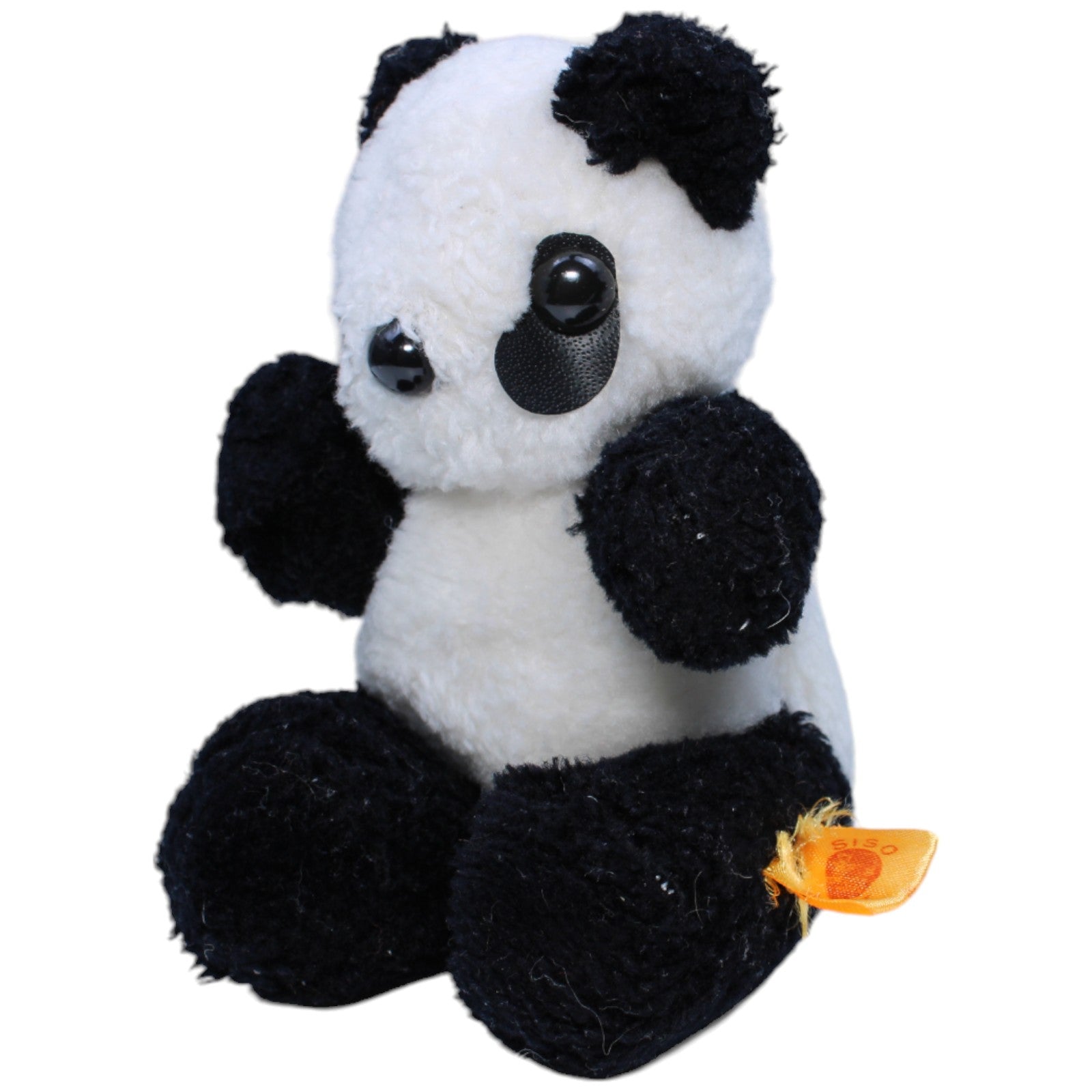 1236230 Siso Vintage quietschender Panda Kuscheltier Kumpel Leo Bär Gebraucht Vintage