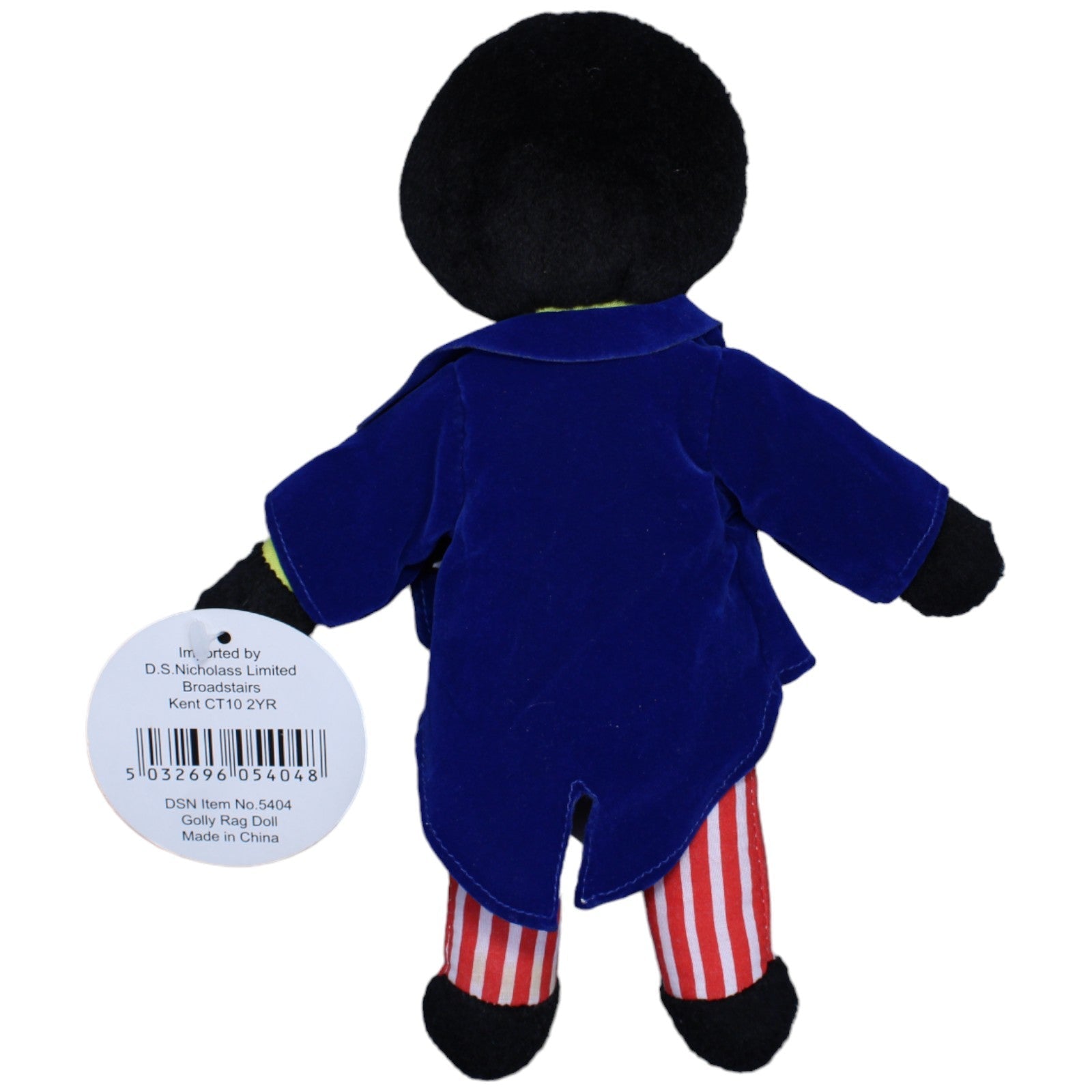 1236249 D.S. Nicholass Vintage Golly Rag Doll mit blauem Frack Puppe Kumpel Leo Gebraucht Golliwog Puppe