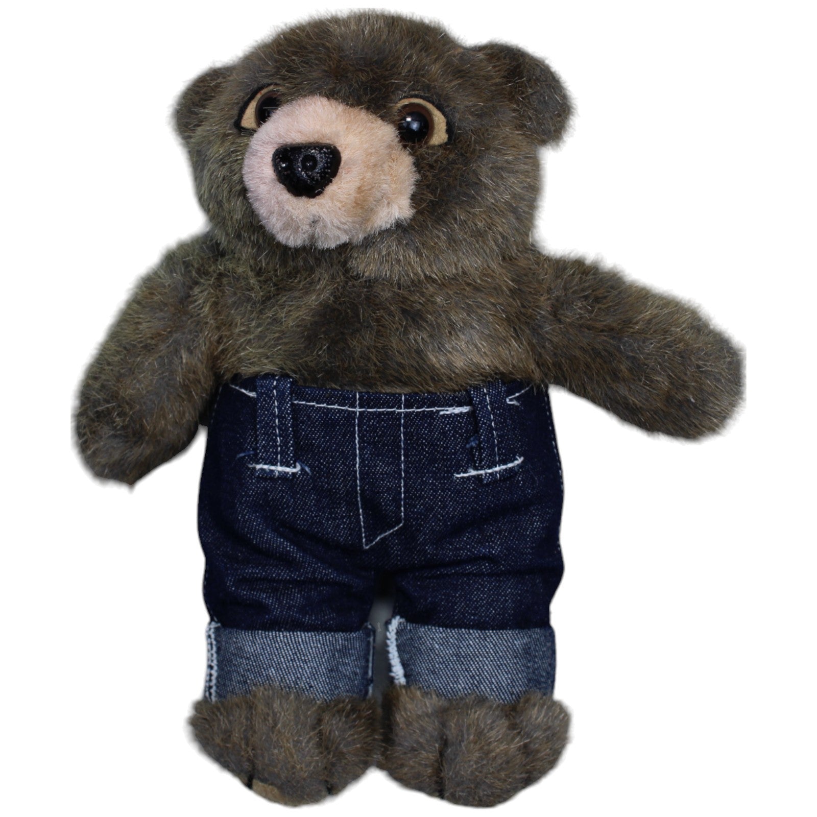 1236323 Unbekannt Braunbär in Jeans Kuscheltier Kumpel Leo Bär Gebraucht Teddy