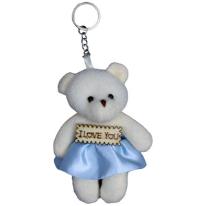 1236339 Unbekannt Schlüsselanhänger, Teddybär mit Kleid "I Love You" Schlüsselanhänger Kumpel Leo Gebraucht